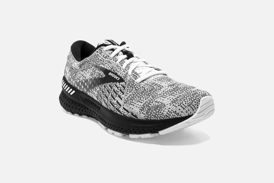 Brooks Adrenaline Gts 21 Road Löparskor Dam - Vita/Grå/Svarta - 6204-TDQCR